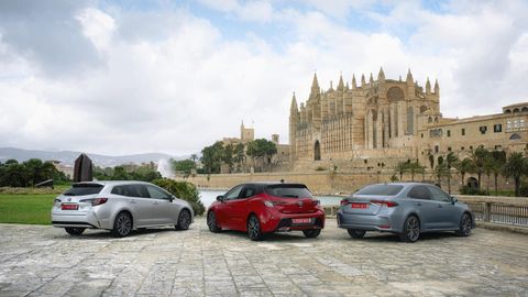 Tres modelos del Toyota Corolla