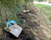 El desbroce en O Carrizal dej� a la vista tres garrafas de aceite.