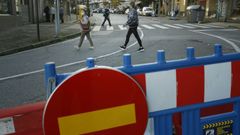 El corte por las obras hace que ya no se pueda acceder a Concheiros desde la avenida de Lugo