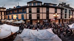 Fiesta en la calle, en el Fontn (Oviedo).Fiesta en la calle, en el Fontn (Oviedo)