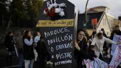 Imgenes de la protesta de los vecinos de O Temple