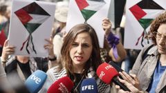 Ione Belarra en una concentraci&oacute;n a favor de Palestina.