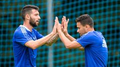 Borja Bastn y Matheus Ais, durante un entrenamiento en El Requexn