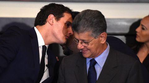 Albert Rivera y el presidente de la Asamblea Nacional venezolana
