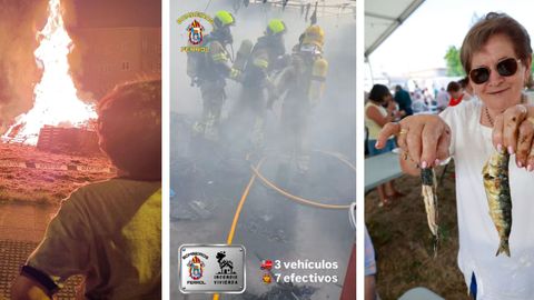 Noche sin incidencias salvo un peque�o incendio en el San Xo�n de Ferrolterra