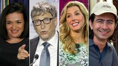 Sheryl Sandberg, Bil Gates, Sara Blakely y Pierre Omidyar