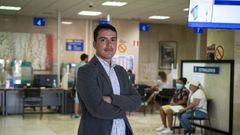 Brais P�rez, responsable de la Unidad de Documentaci�n en la comisar�a ourensana de la Polic�a Nacional 