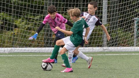 Imagen de un partido de la Vigo Cup de este s�bado.