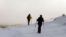 Caminata con raquetas de nieve entre el Alto do Couto y el Pico das �guias, en el municipio de Folgoso do Courel