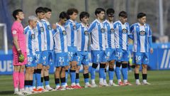 Once del Fabril en el partido contra el Rayo Cantabria