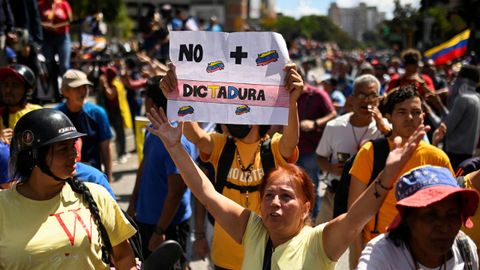 Protestas contra el rgimen de Maduro en Caracas. 