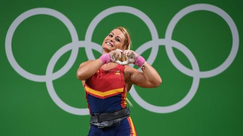 Lidia Valent�n logr� el bronce en la categor�a femenina de los 75 kilos de halterofilia, tras levantar un total de 257 kg de peso