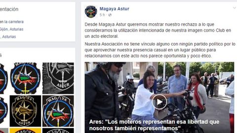 El mensaje de la Asociaci�n Magaya en Facebook