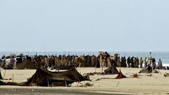 Momentos del rodaje de �Exodus� en Fuerteventura