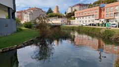 Pleamar grande en la desembocadura del ro Gafos en Pontevedra