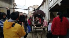 Imagen de la grabaci�n del documental en Laza