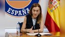 Virginia Barcones, este sbado durante una rueda de prensa en Madrid.