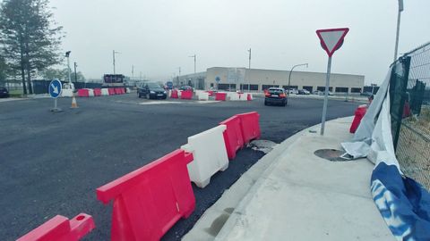 Obras en el&nbsp;pol&iacute;gono de Sab&oacute;n (Arteixo), en una imagen de archivo del 2022.