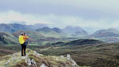 Un socio del Club de Senderismo del F�rum, en una de las excursiones del grupo