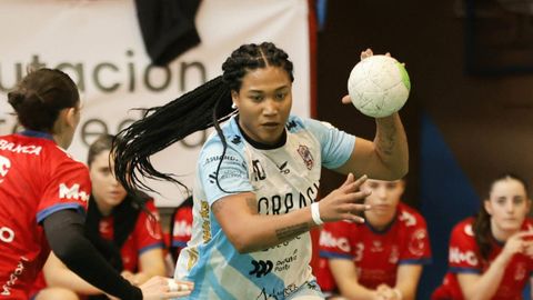 Lorena T&eacute;llez, en el partido ante el Porri&ntilde;o de la presente temporada.