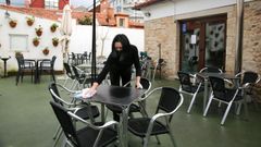 Imagen de archivo de la terraza de El Gourmet de Alj�n, por donde al parecer entraron los ladrones.