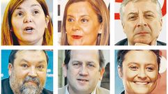 En el sentido de la lectura: Pilar Canela, Carmela Silva, Jos� Blanco, Francisco Caama�o, Xaqu�n Fern�ndez Leiceaga y Laura Seara