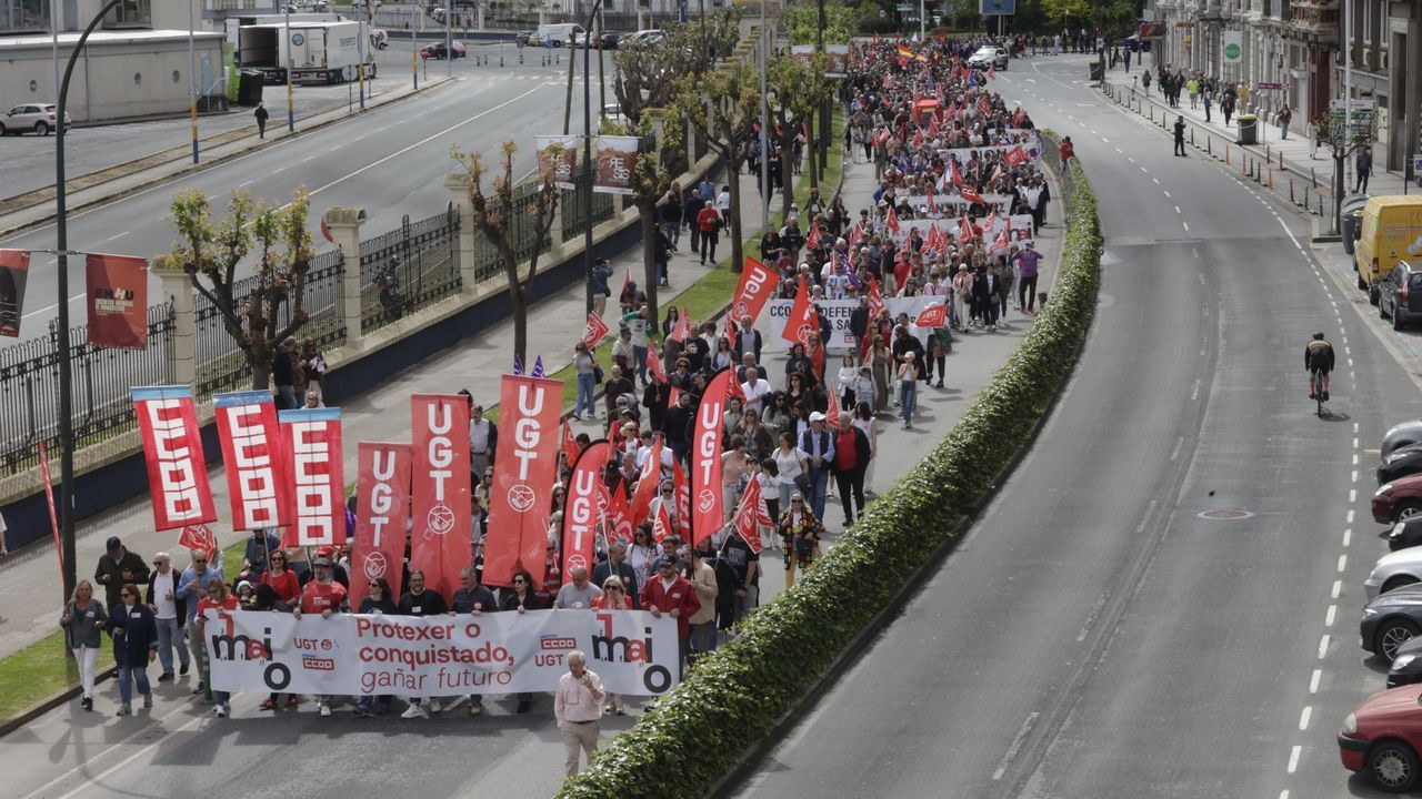 A Coruña sale a la calle por el 1 de mayo, Día del Trabajo