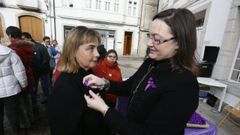 Acto de repulsa de la violencia de g�nero en Mondo�edo, antes de la pandemia