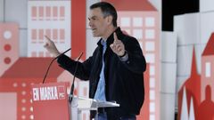 Pedro S�nchez durante un evento electoral en Barcelona.