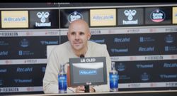 Fredi lvarez, en al comparecencia posterior al Celta Fortuna-Pontevedra.