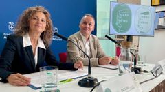 La consejera de Educación, Eva Ledo, y el director general de Formación Profesional, Ángel Balea, durante la rueda de prensa que han ofrecido en la Feria Internacional de Muestras de Asturias (Fidma), en Gijón