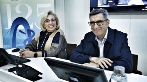 Isabel Losada y Jos� Luis Mui�o en la conferencia en el Colegio de M�dicos de Ourense.