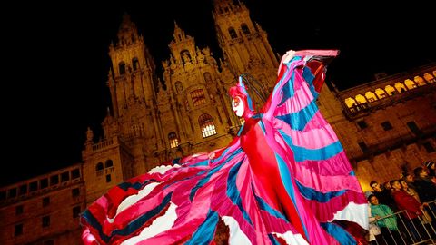 La Cabalgata de Reyes, en la plaza compostelana del Obradoiro