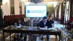 Yolanda Vidal y Luis Pacho, concejales del Ayuntamiento de Oviedo