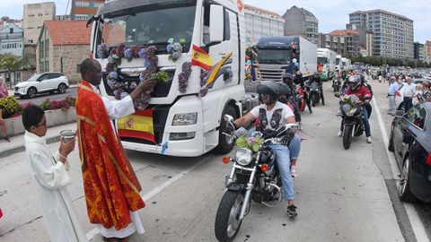 Procesi�n de San Crist�bal y bendici�n de veh�culos en Ribeira 2026