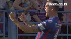 Pardo Extremadura Cartagena.Pardo celebra su gol frente al Cartagena