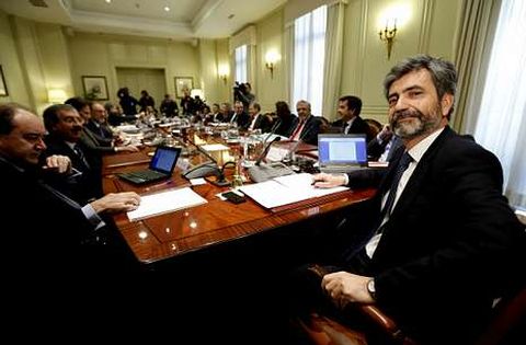 Carlos Lesmes, en el primer pleno que presidi� del CGPJ, el pasado 20 de diciembre.
