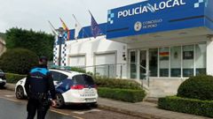 El accidente se produjo frente a la jefatura de la Polic�a Local de Poio