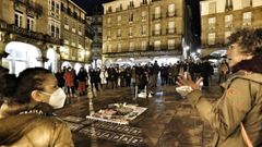 Concentraci�n en la plaza Mayor de Ourense para protestar por la invasi�n de Ucrania.