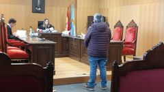 El acusado, durante el juicio en Ourense