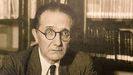 Detalle do retrato de Castelao realizado por Eduardo Blanco Amor no Centro Ourensn de Bos Aires arredor de 1948.