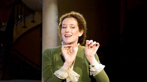 La actriz Clara Sanchis encarn� a Virginia Wolf en el teatro.