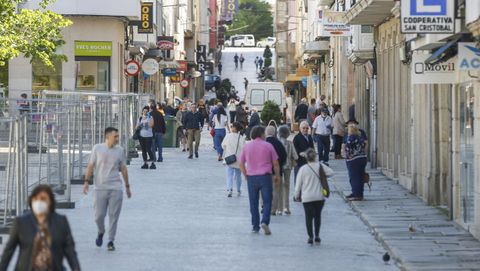Ambiente en la calle Real de Ferrol 