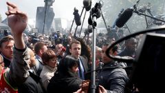 Visita de Macron a la fbrica en abril del 2017