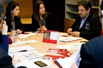 Imagen de archivo de una reuni�n de la comisi�n gestora de la C�mara en Ferrol. 