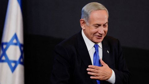 El ganador de los comicios israel�es, Benjamin Netanyahu