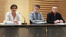 Los responsables de la Asociaci�n de las Comarcas Mineras (ACOM), Carolina Morilla, Mario Rivas y Maximino Garc�a