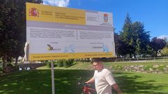 Cartel alusivo a las obras cuya retirada solicita el PP