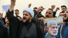 Manifestantes chies se manifiestan en Bagdad por la muerte del general iran Soleimani