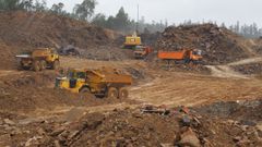 Obras en la autov�a Santiago-Lugo